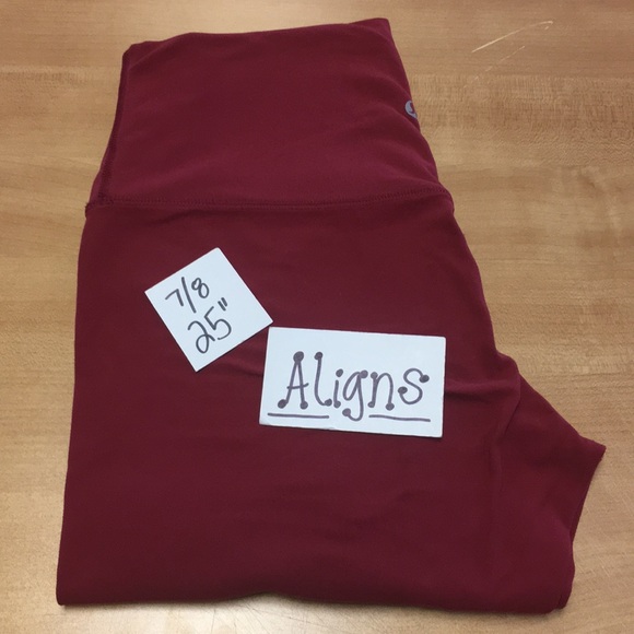 lululemon athletica Pants - Lululemon Align rosewood red 7/8 pants Sz 8